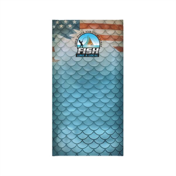 Fish Like a Local Patriotic Performance Neck Gaiter – American Flag Fishing Face Shield with UPF 50+ Sun Protection