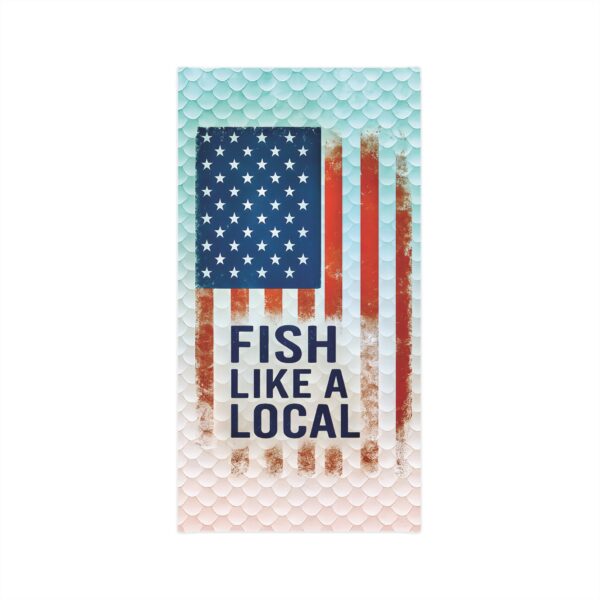 Fish Like a Local Patriotic Performance Neck Gaiter – American Flag Fishing Face Shield with UPF 50+ Sun Protection